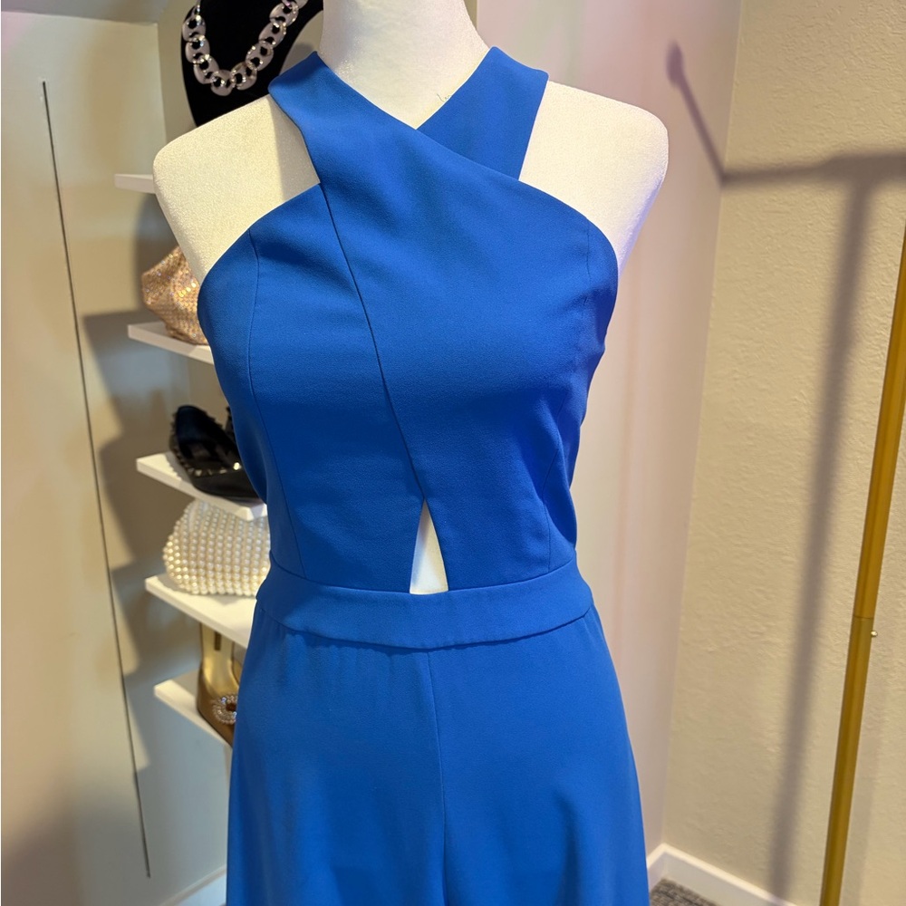 Alice + Olivia Strapless Blue Jumpsuit